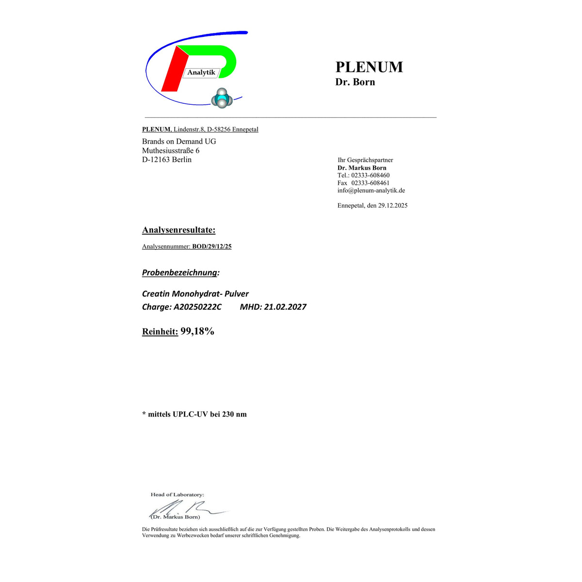 Kreatin Monohydrat - 1000g Doypack